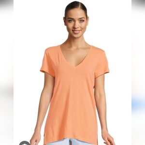 Lilly Pulitzer Orange Short Sleeve V-Neck Top